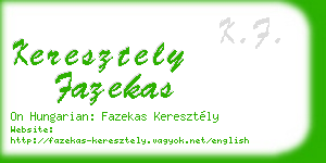 keresztely fazekas business card